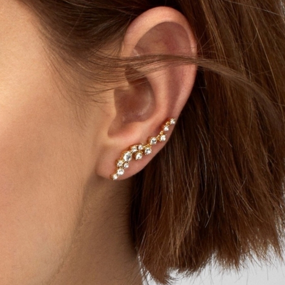 Like New BaubleBar Jewelry | Ear Climbers | Gold - Picture 4 of 4